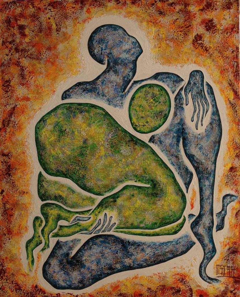 24 - amour et paix -100x81cm